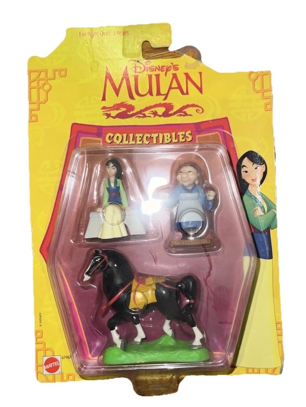Disney Mulan Vintage 1998 Collectible Figure 3-pack - Mattel 67967 Sealed